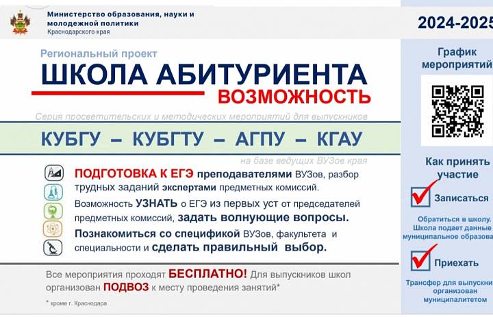 Региональный проект «Школа абитуриента»