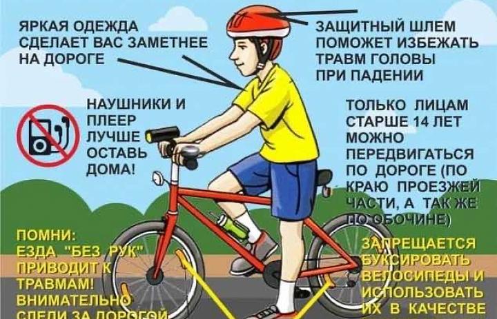 Правила безопасности при езде на велосипеде. 